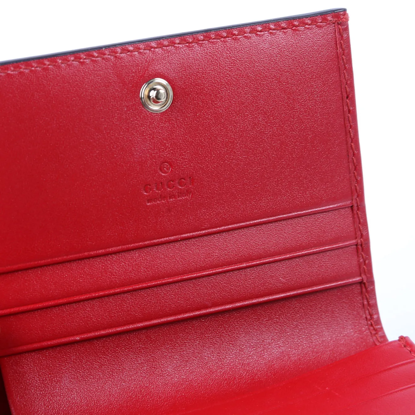406924 Guccissima Card Holder Red
