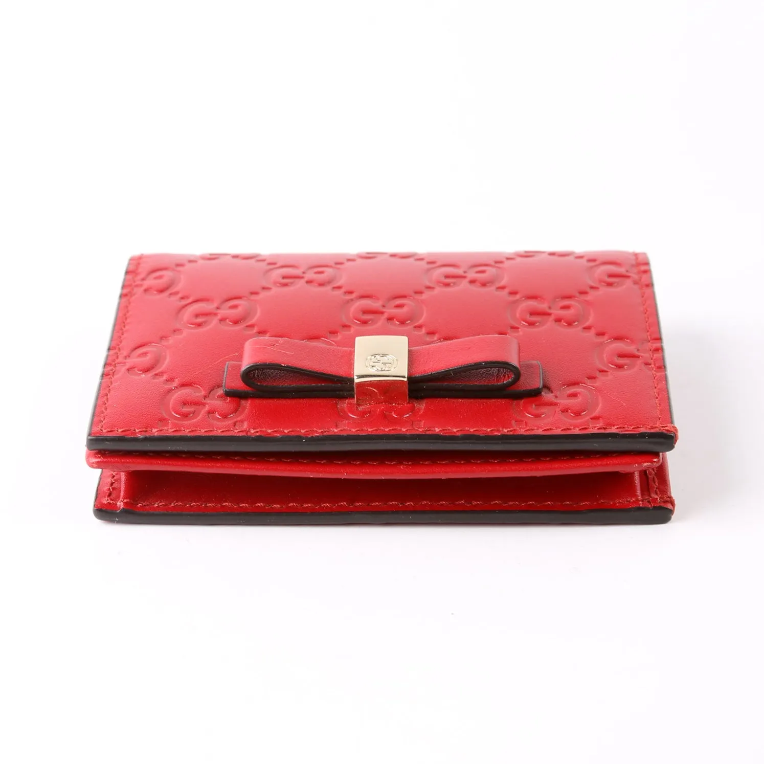 406924 Guccissima Card Holder Red
