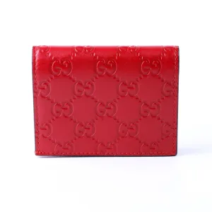 406924 Guccissima Card Holder Red