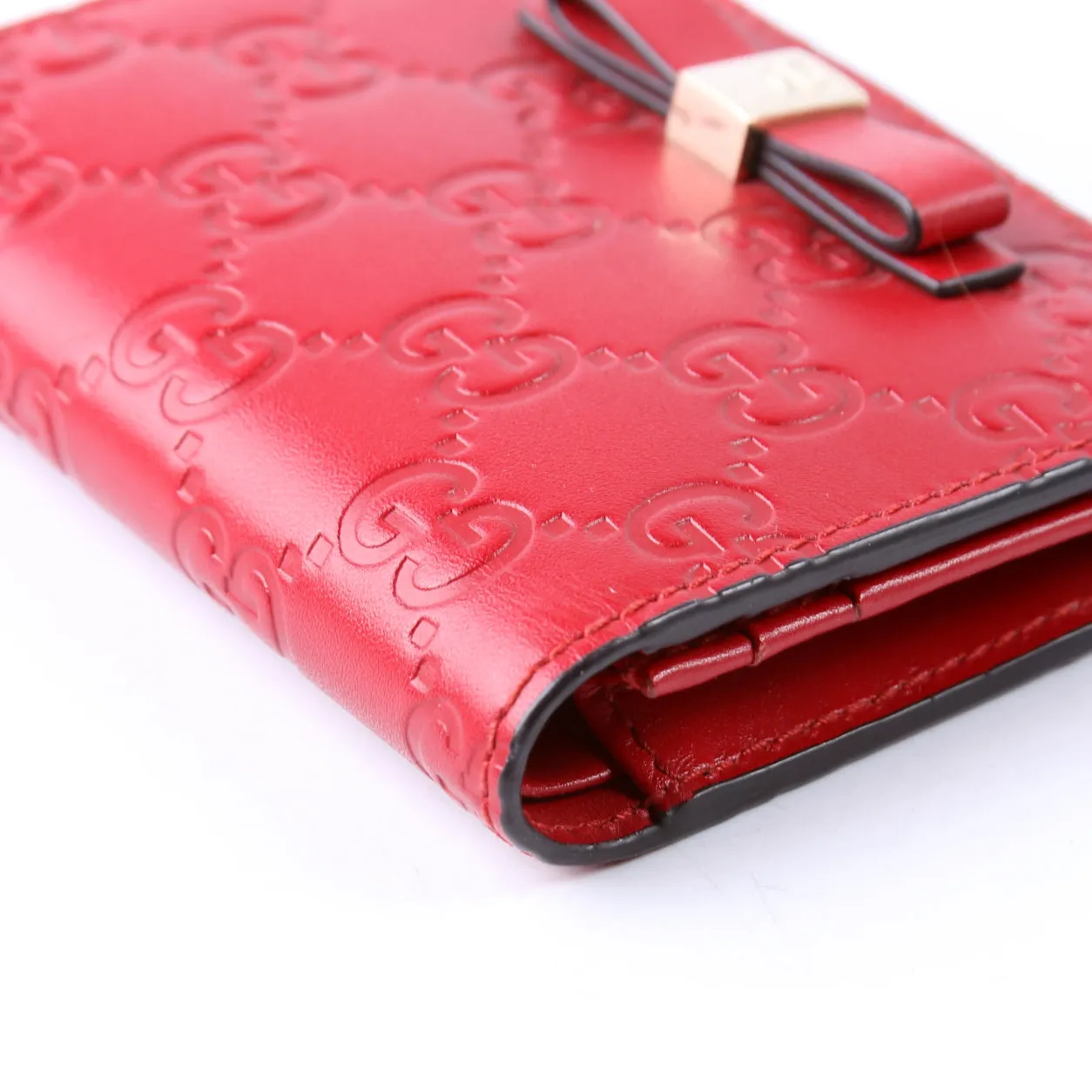 406924 Guccissima Card Holder Red