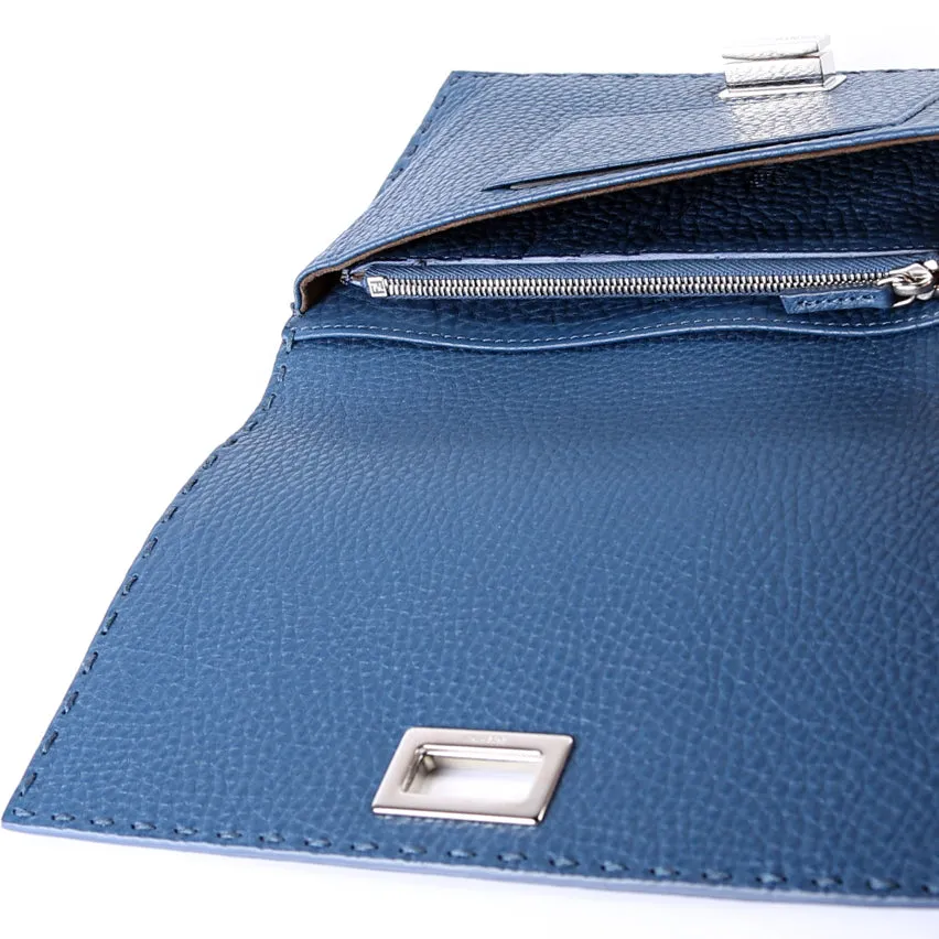 8M0318 Selleria Mini Peekaboo Clutch Blue