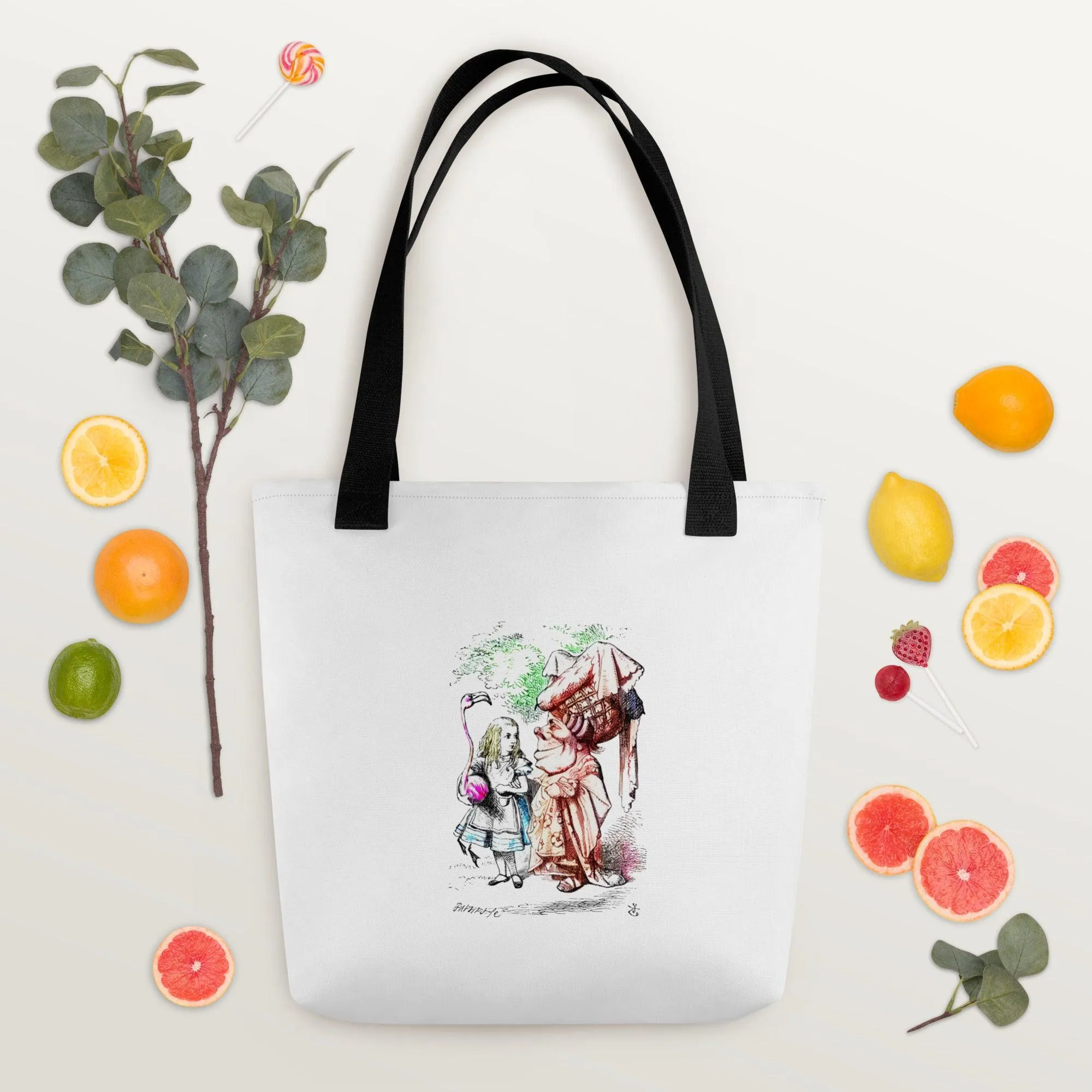 Alice in Wonderland - Alice and Queen - Tote Bag