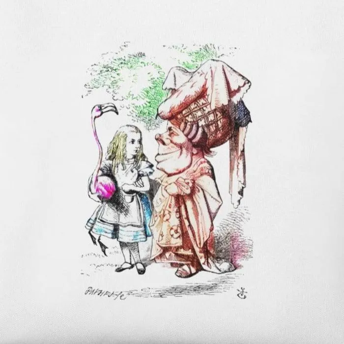 Alice in Wonderland - Alice and Queen - Tote Bag