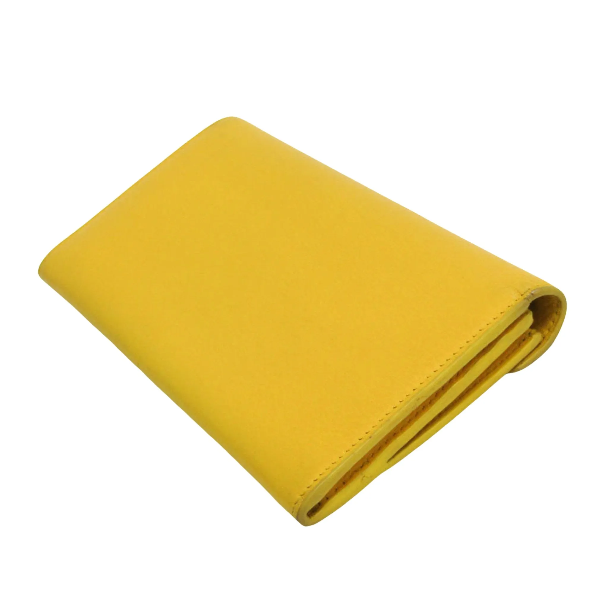 Balenciaga Papier Yellow Leather Wallet  (Pre-Owned)