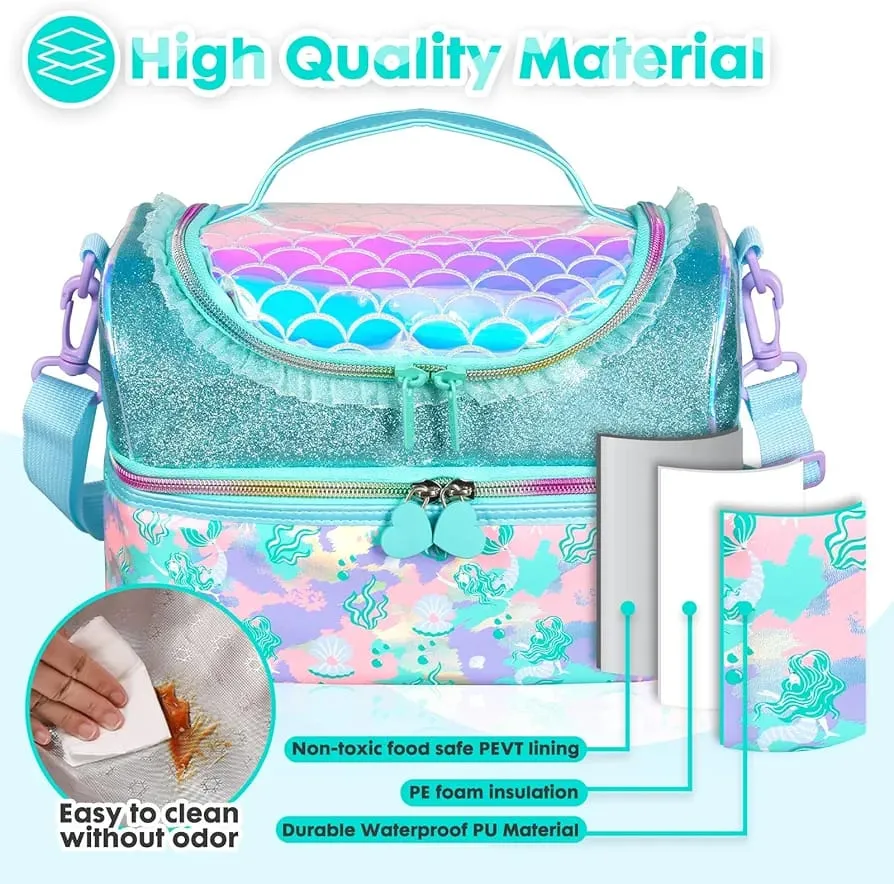 BEAUTIFUL MERMAID DUAL COMPARTMENT LUNCH BAG