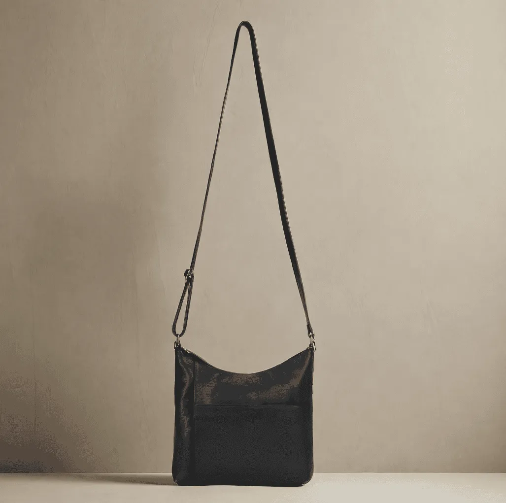 Black Leather Shoulder Bag Leena