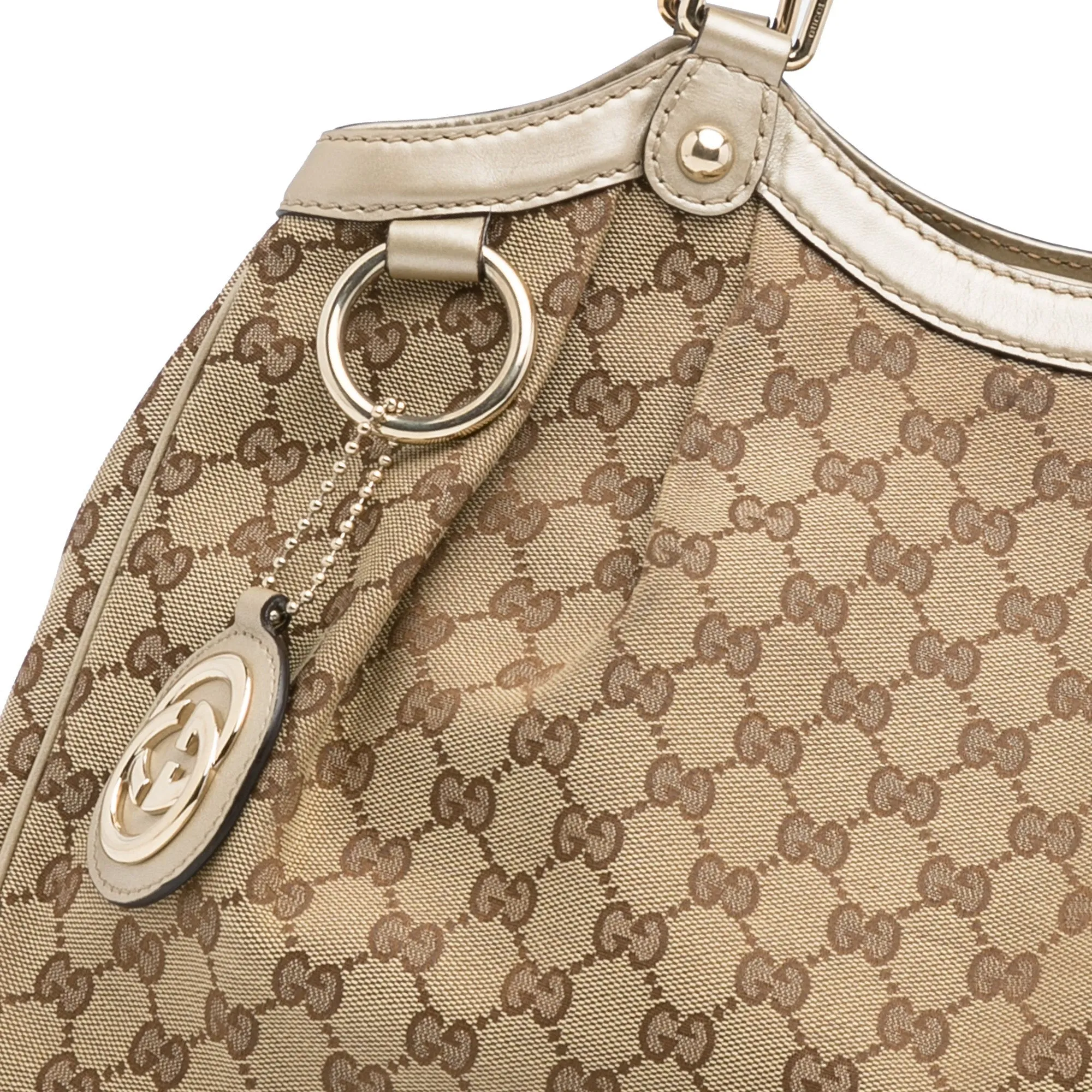 Brown Gucci GG Canvas Sukey Tote
