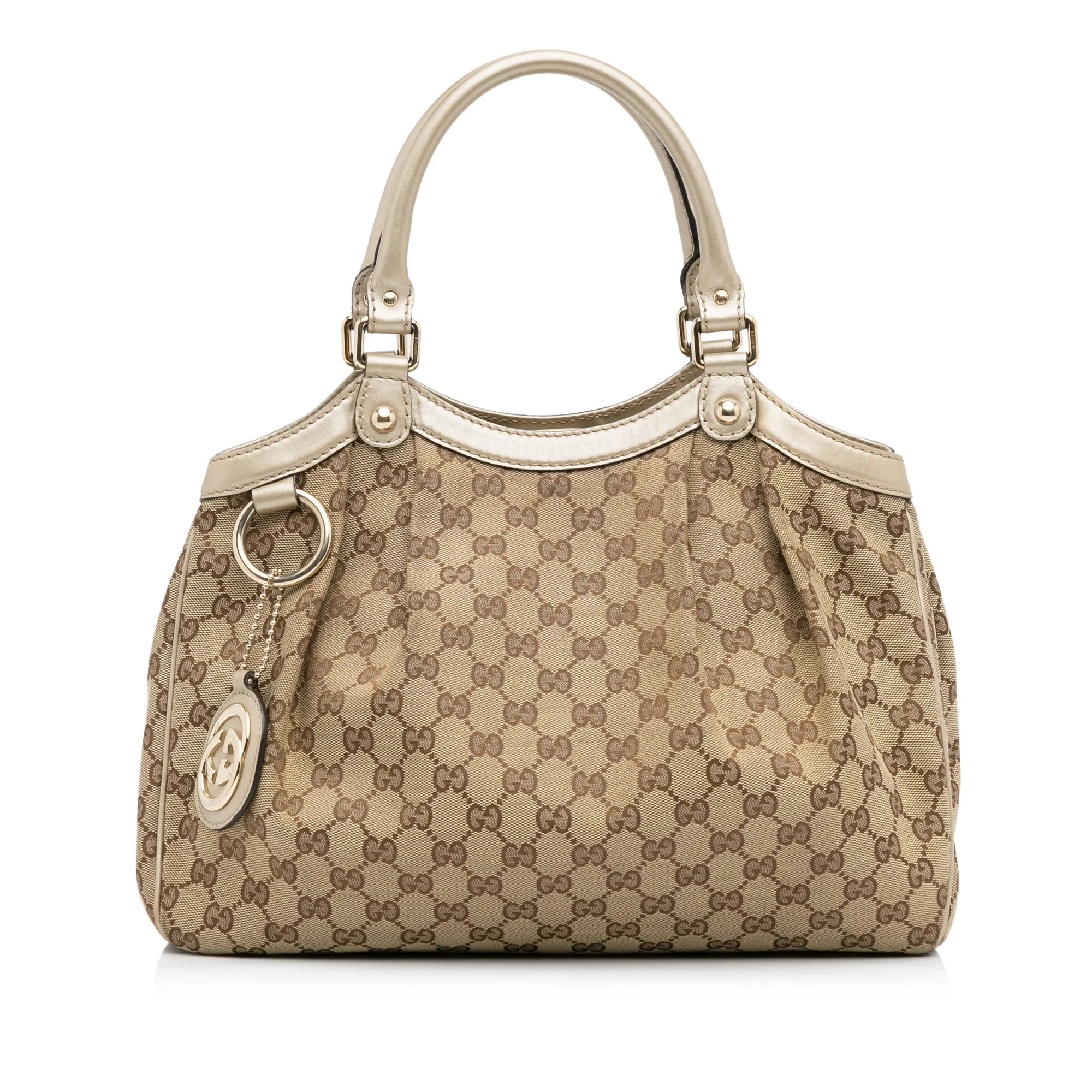 Brown Gucci GG Canvas Sukey Tote