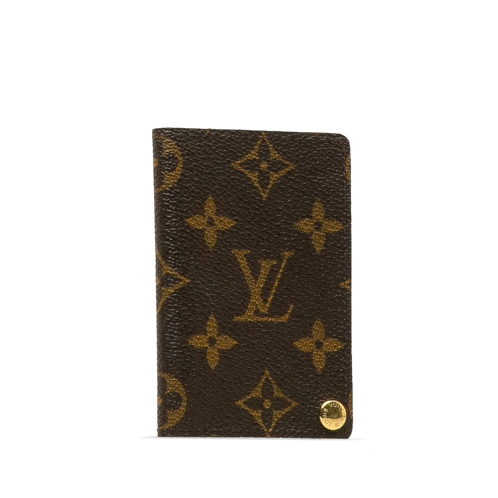 Brown Louis Vuitton Monogram Porte-Cartes Credit Pression Card Holder