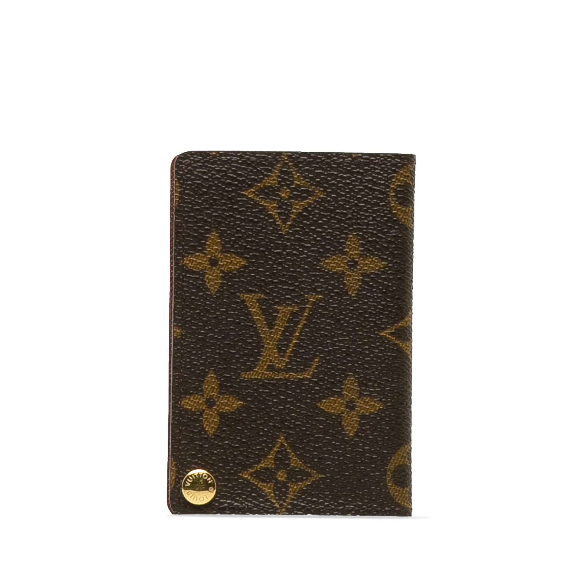 Brown Louis Vuitton Monogram Porte-Cartes Credit Pression Card Holder