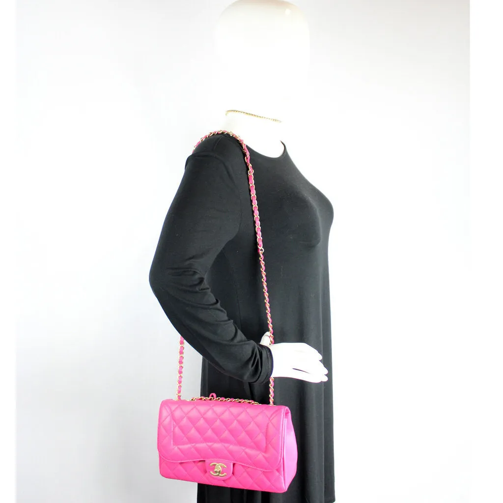 Casual Medium Single Flap Lambskin