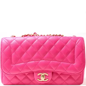 Casual Medium Single Flap Lambskin