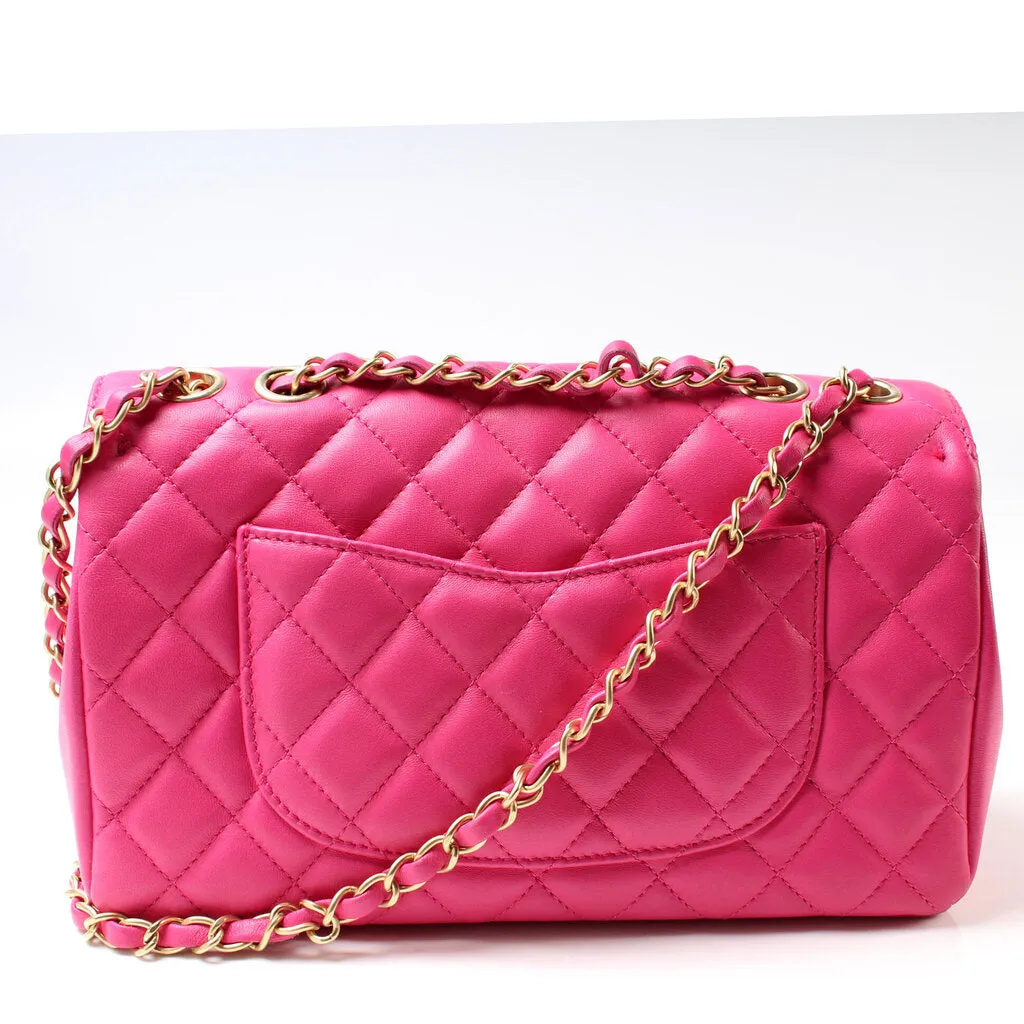 Casual Medium Single Flap Lambskin