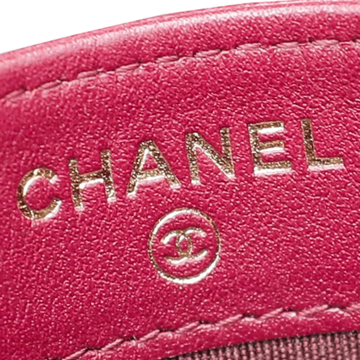 Chanel Burgundy CC Studded Rock Quilted Card Holder