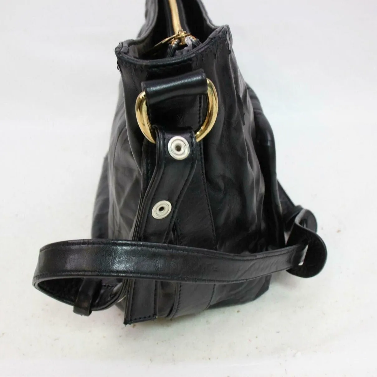 Chloé 'Eclipse' black leather two way-cross body/clutch
