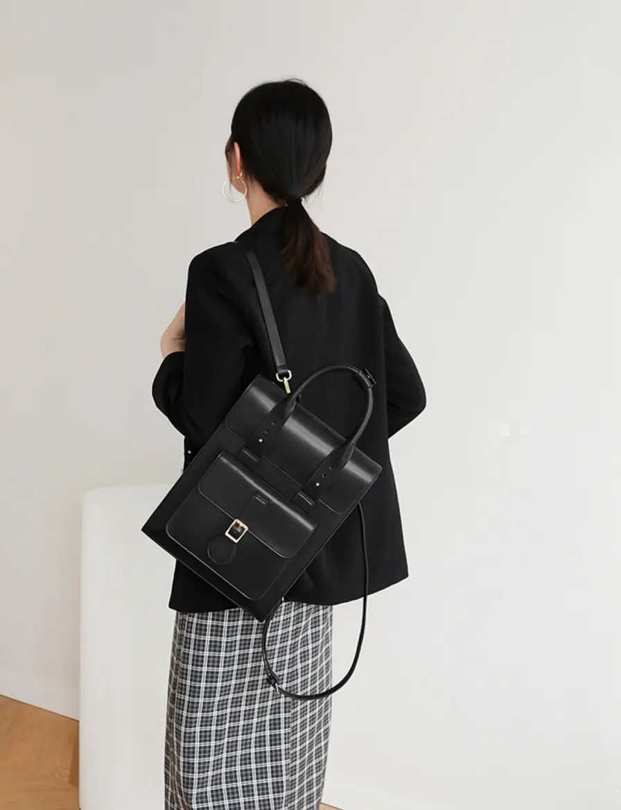 Convertible Genuine Leather Backpack Handbag Rucksack Handbag Leather For Women