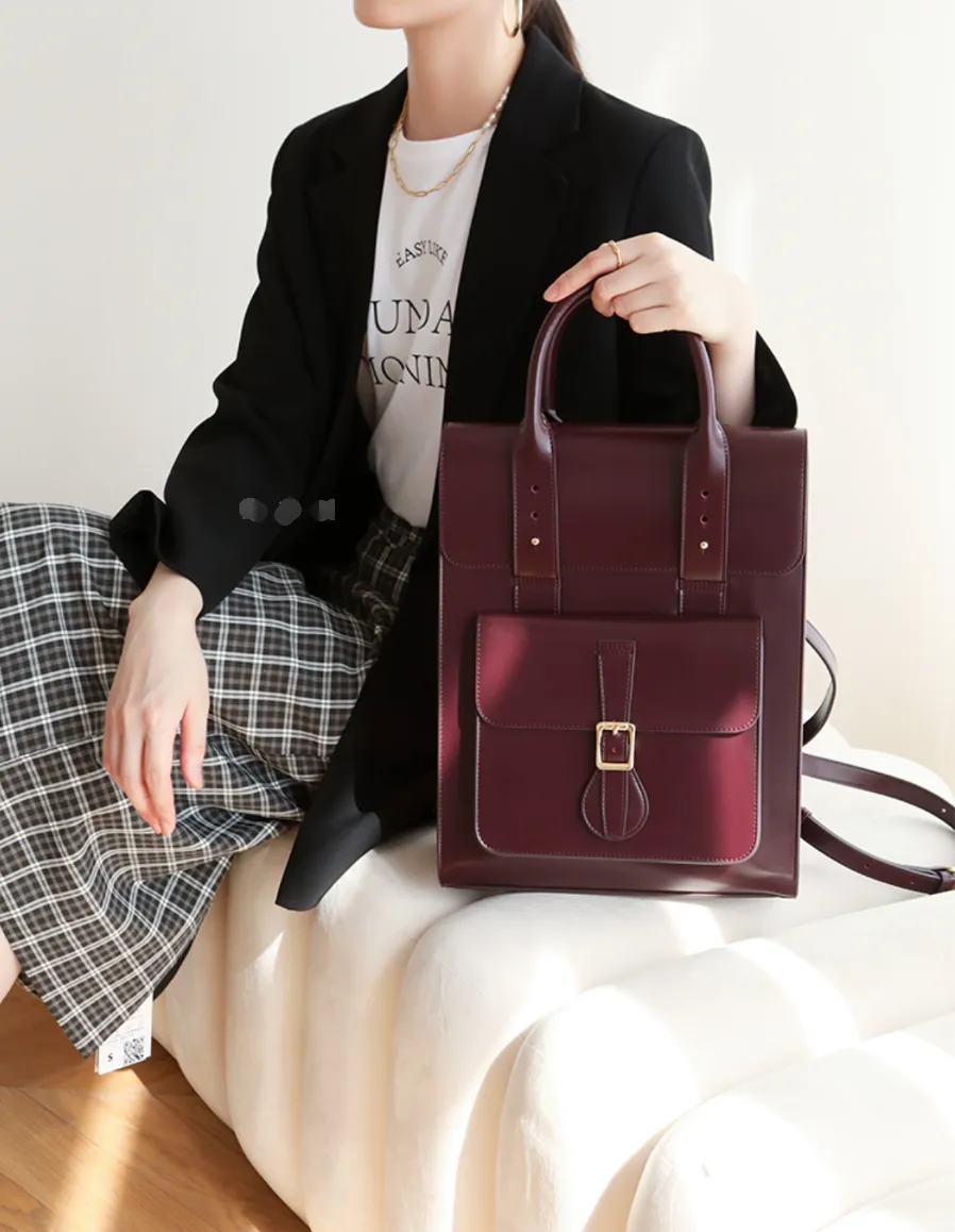 Convertible Genuine Leather Backpack Handbag Rucksack Handbag Leather For Women