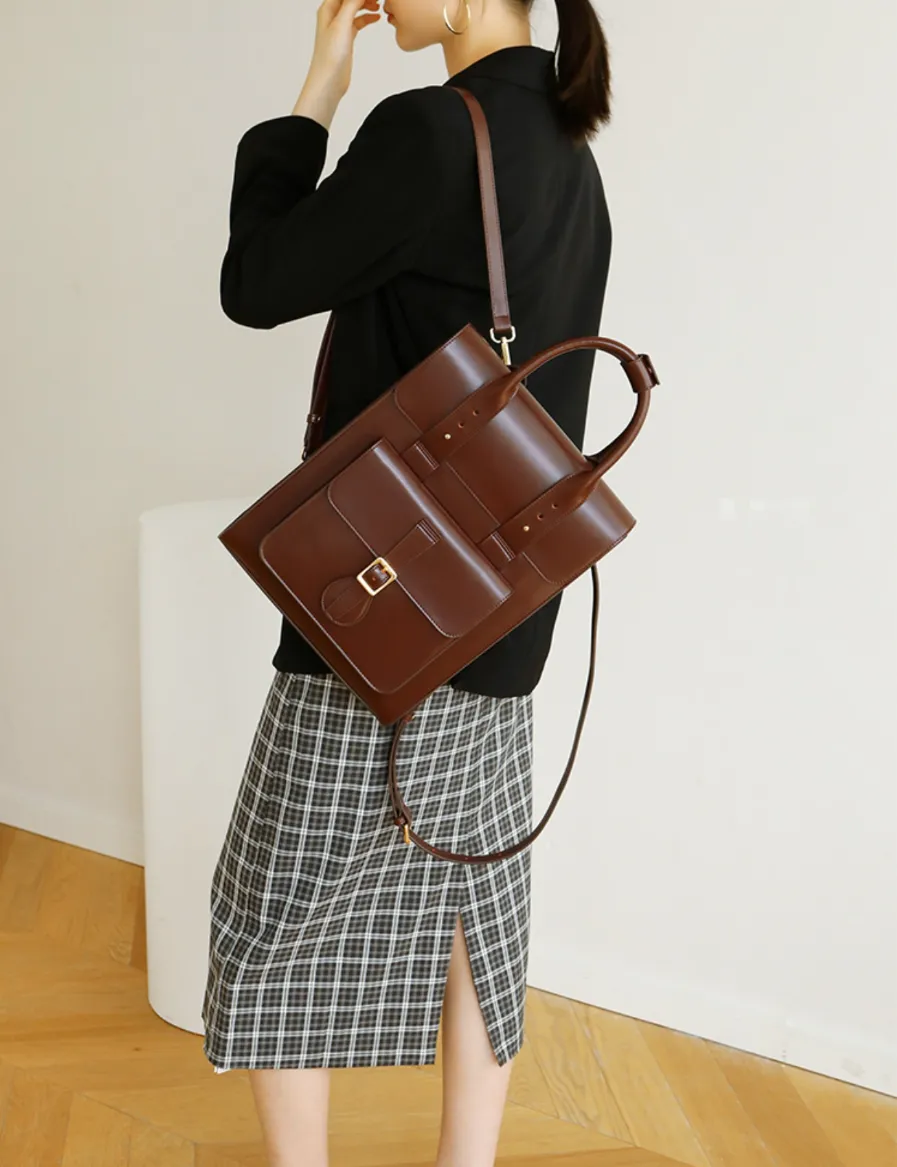 Convertible Genuine Leather Backpack Handbag Rucksack Handbag Leather For Women