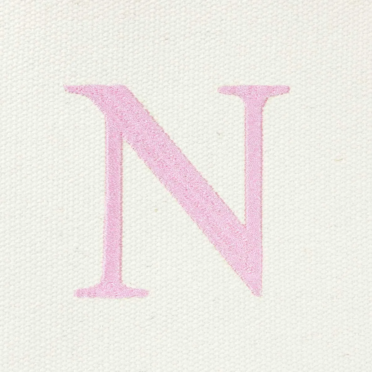 Dalix Medium Personalized Tote Bag Monogrammed Initial Letter - N