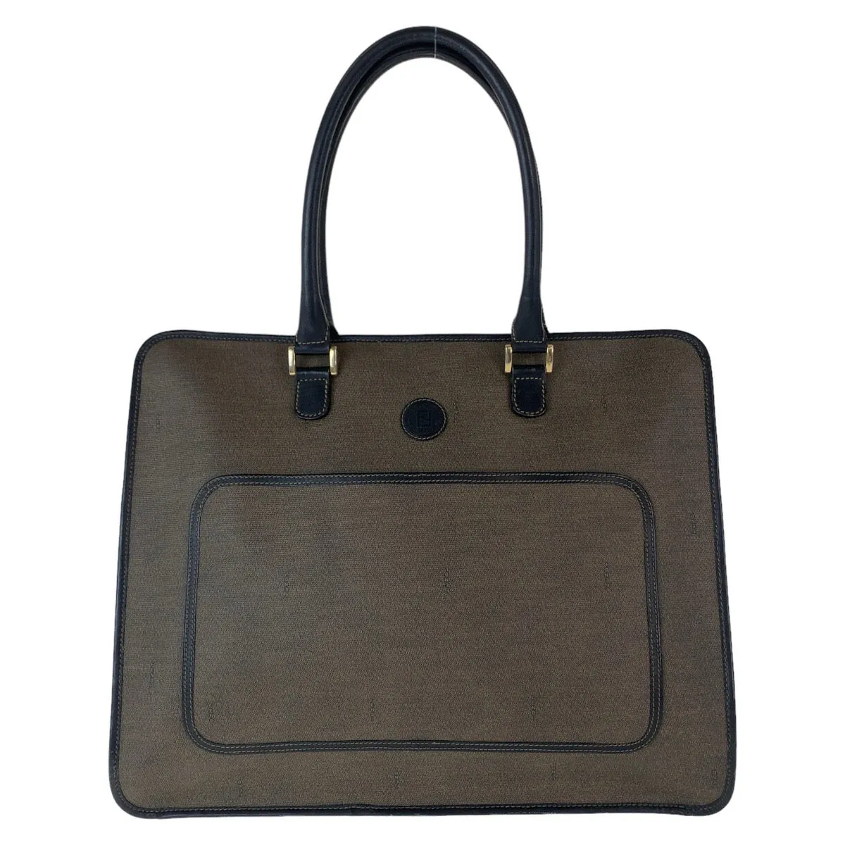 Fendi Brown PVC Leather Tote Bag