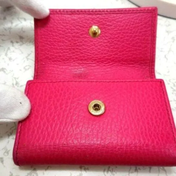 Gucci Hot Pink Leather Key Holders & Wallet