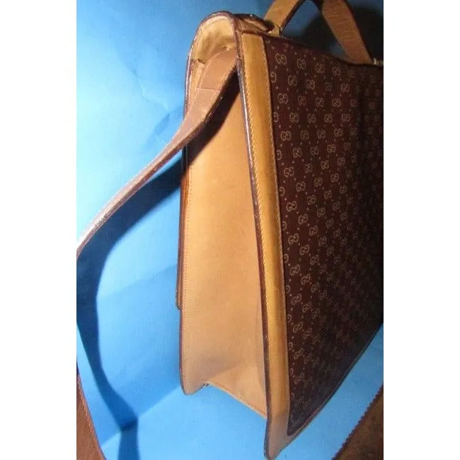 Gucci Tote Micro Guccissima Print Way Top Handle Burgundybeigecamel Leather And Coated Canvas Satche