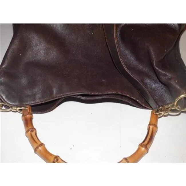 Gucci Vintage Two Way Brown Leather Hobo Bag