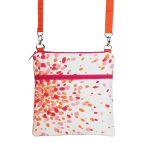 Jelly Bean in Pink | Orange Nylon | Pink Zipper | Mini Square Crossbody