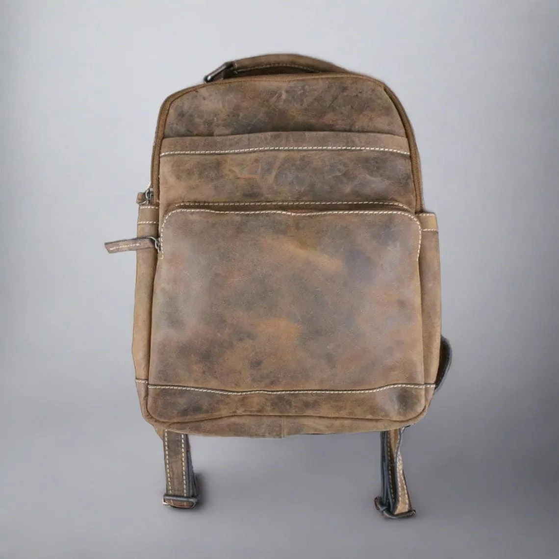 Leather Backpack Brown- KALGHI