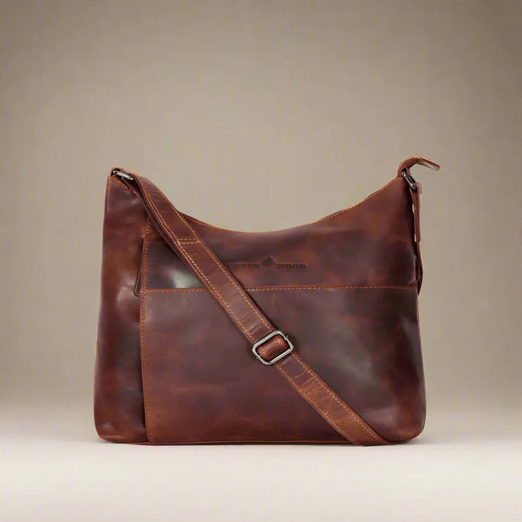 Leather Shoulder Bag Leena - Sandal