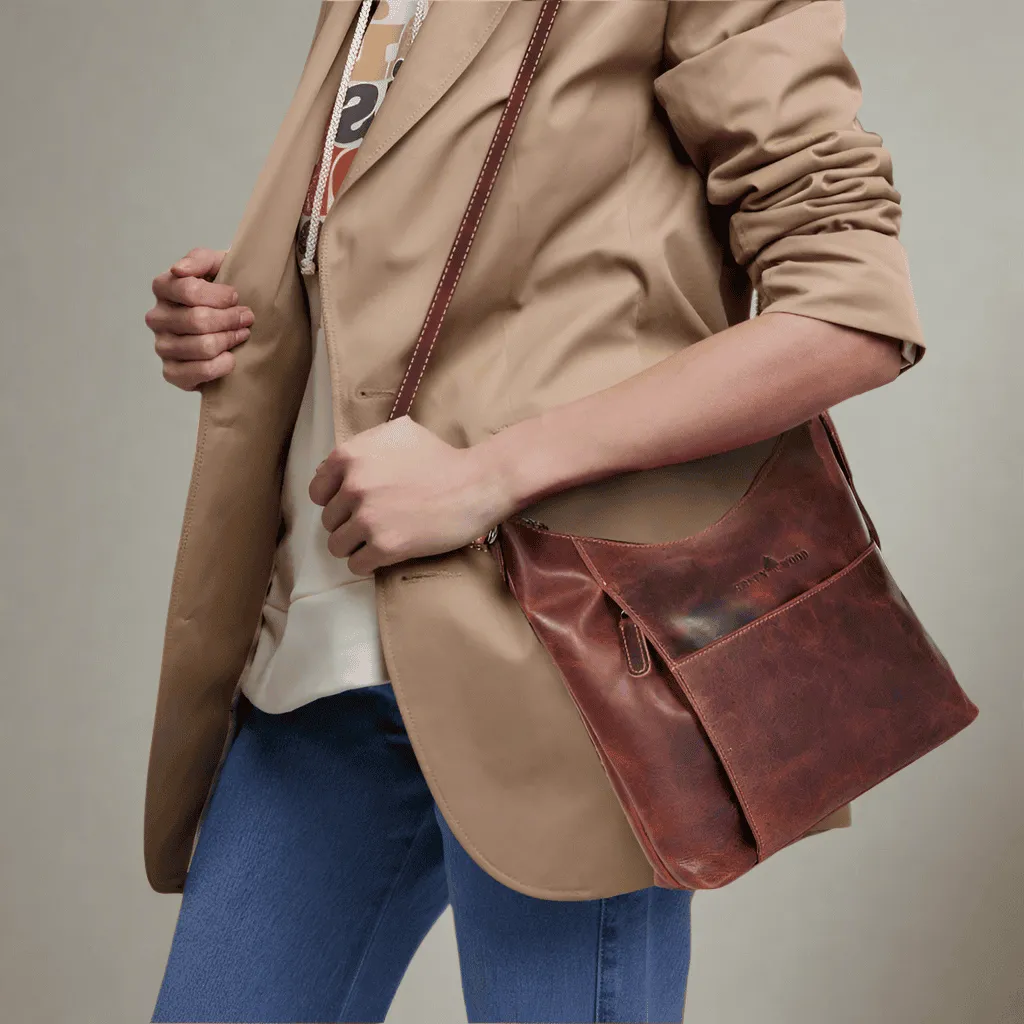 Leather Shoulder Bag Leena - Sandal
