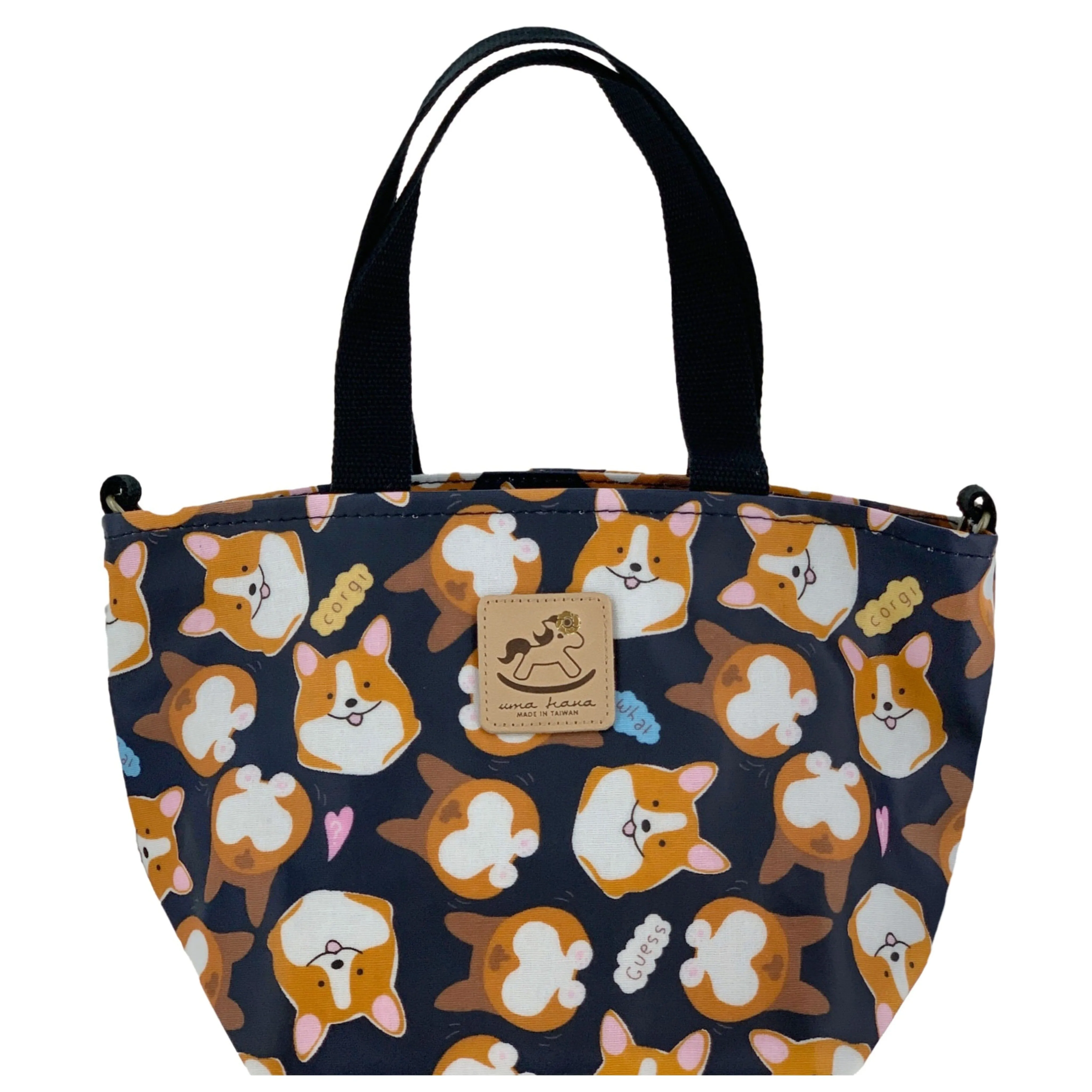 Midnight Blue Corgi Momo Mini Travel Tote