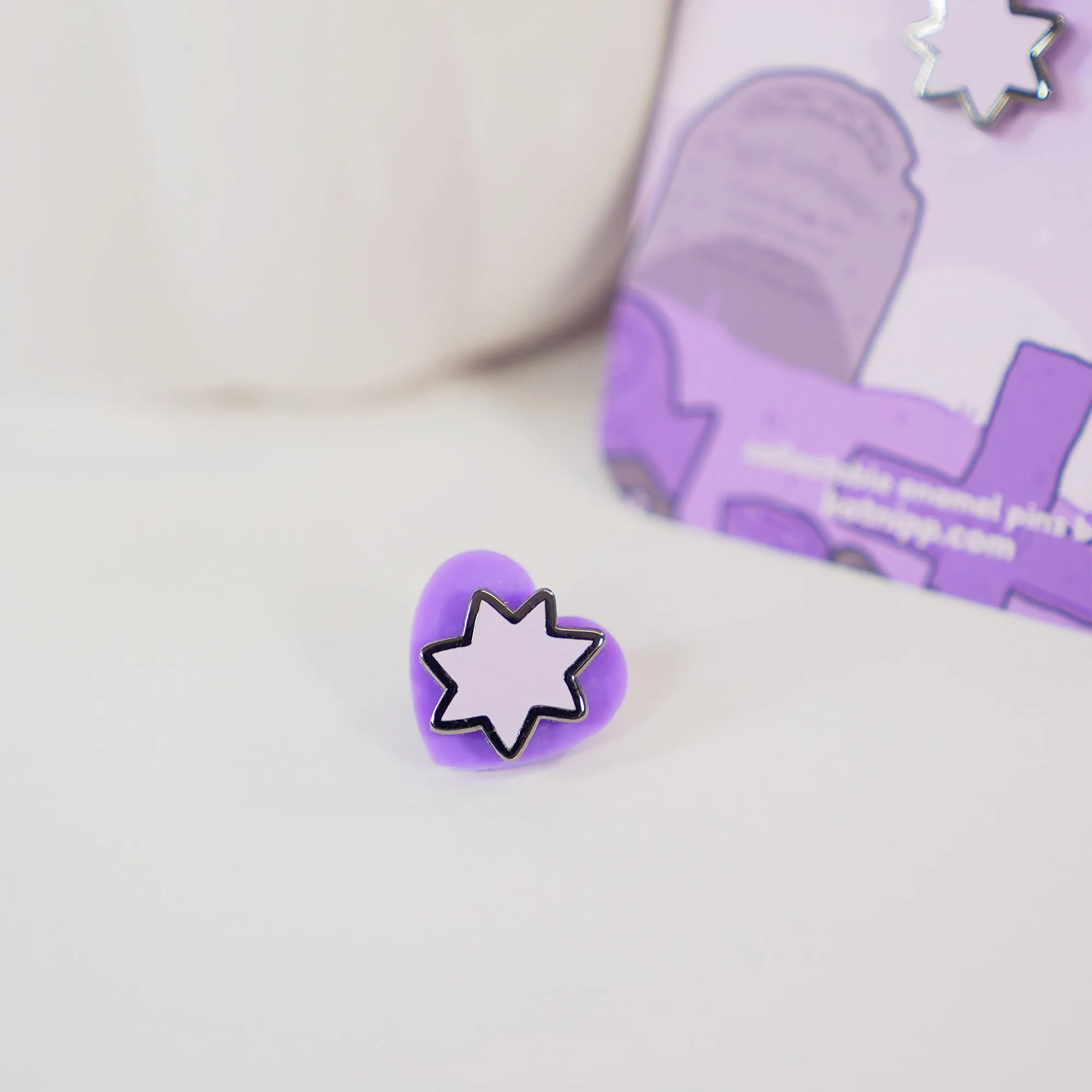 Mini Purple Star Enamel Pin | Vampies Vault Kawaii Pin | Cute Halloween Collectible Badge