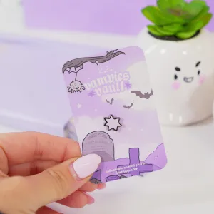 Mini Purple Star Enamel Pin | Vampies Vault Kawaii Pin | Cute Halloween Collectible Badge