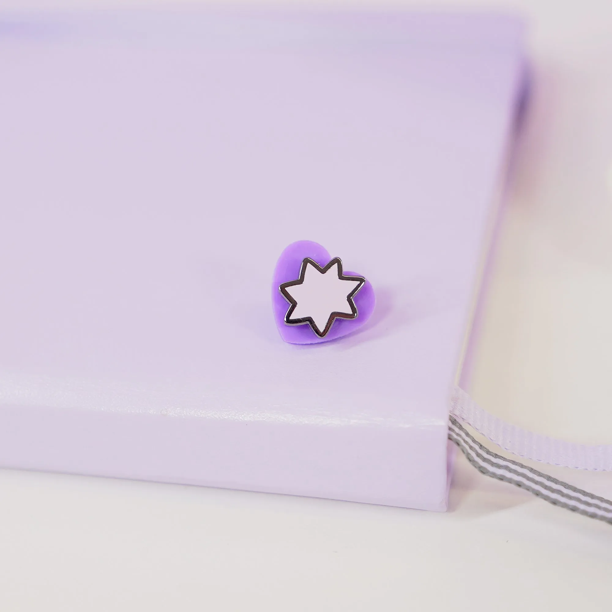 Mini Purple Star Enamel Pin | Vampies Vault Kawaii Pin | Cute Halloween Collectible Badge