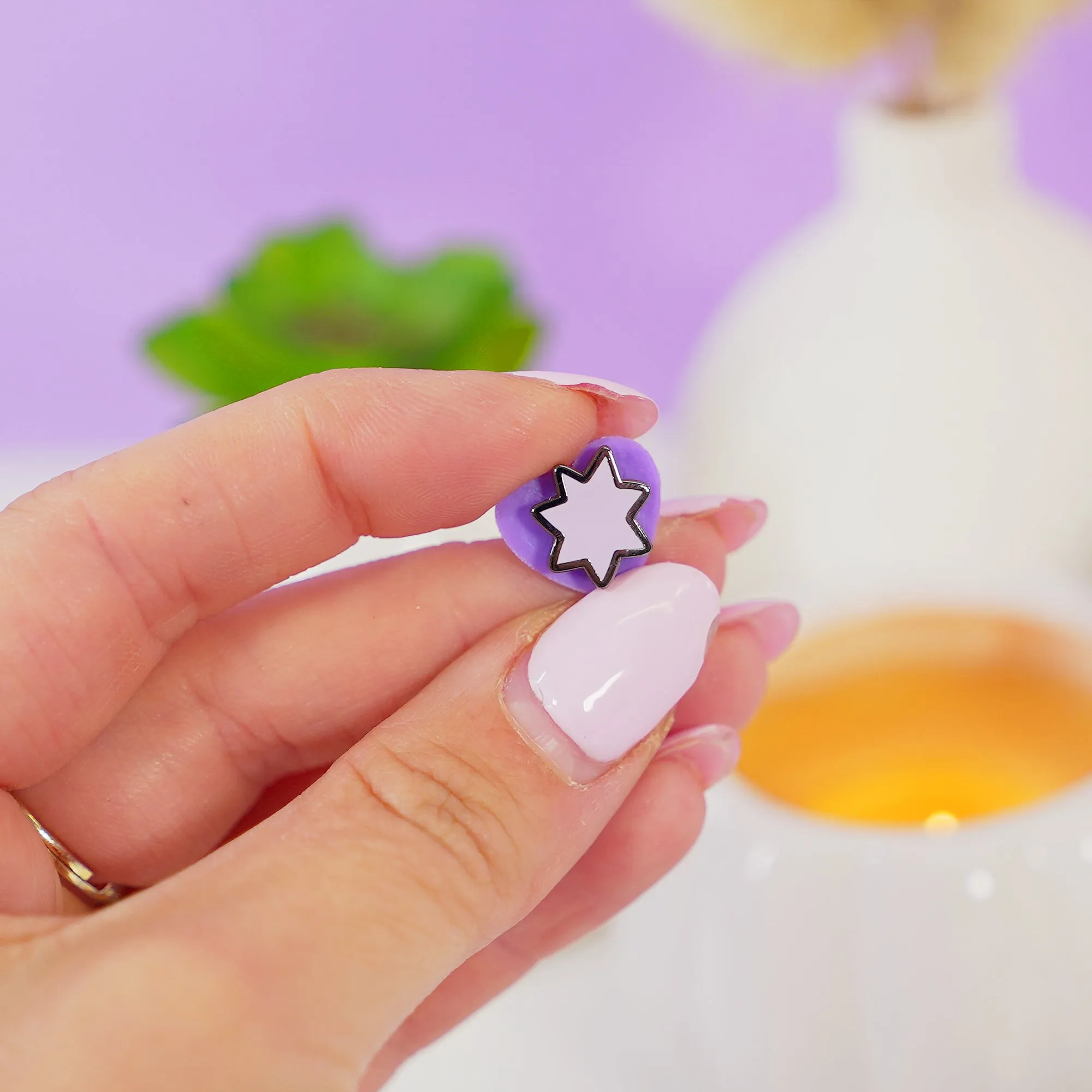 Mini Purple Star Enamel Pin | Vampies Vault Kawaii Pin | Cute Halloween Collectible Badge