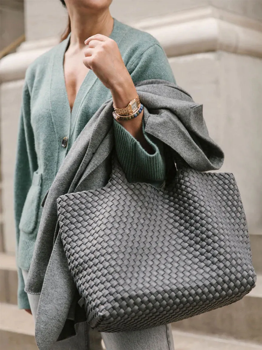 Naghedi St. Barths Medium Tote in Solid Olive