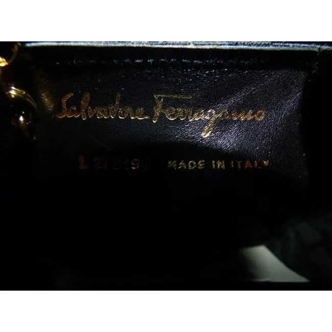 Salvatore Ferragamo Vintage Pursesdesigner Purses Metallic And Gold Leather Cross Body Bag