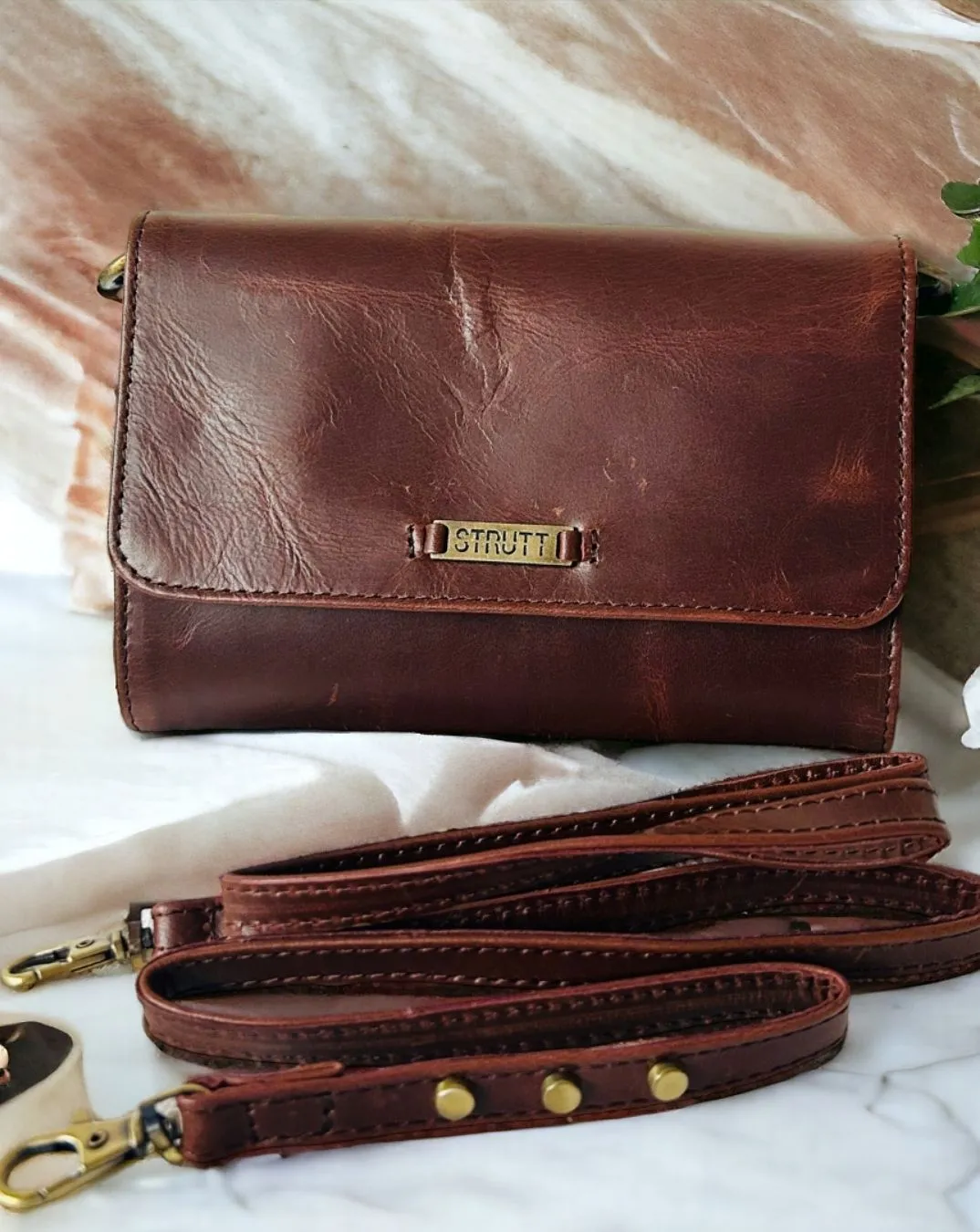 VersaCarry 2-in-1 Leather Sling Wallet - Sling Bag