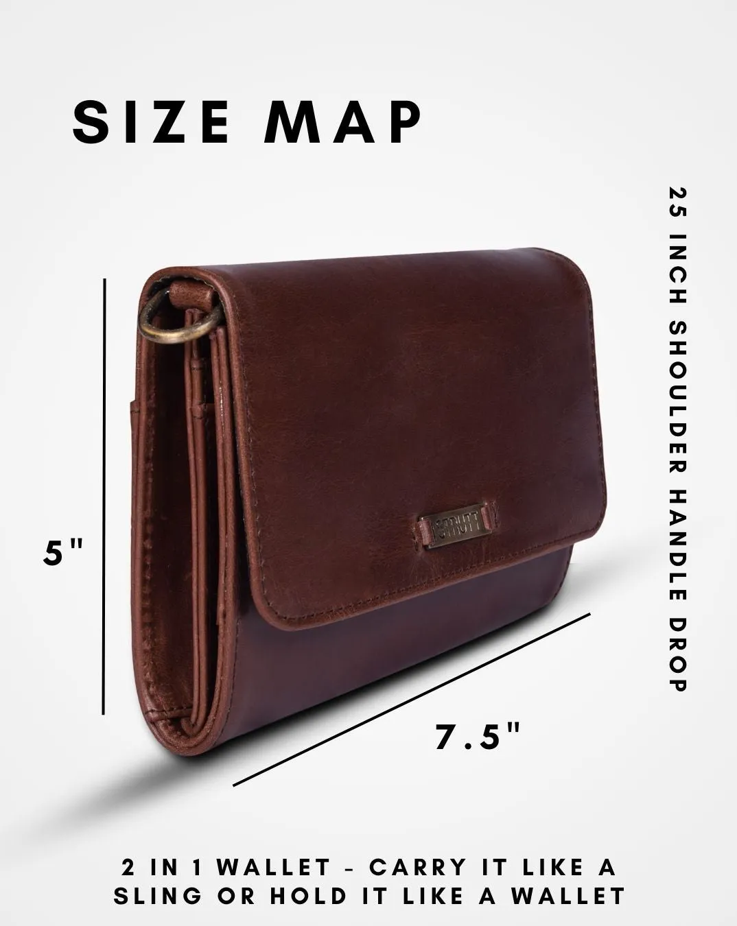 VersaCarry 2-in-1 Leather Sling Wallet - Sling Bag