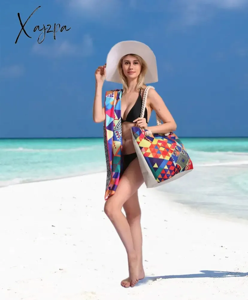 Xajzpa - Summer Bag Bohemian Multifunctional Waterproof Beach Bag Swimsuit Storage Wash Bag Portable Women's Summer Bag Bolsas