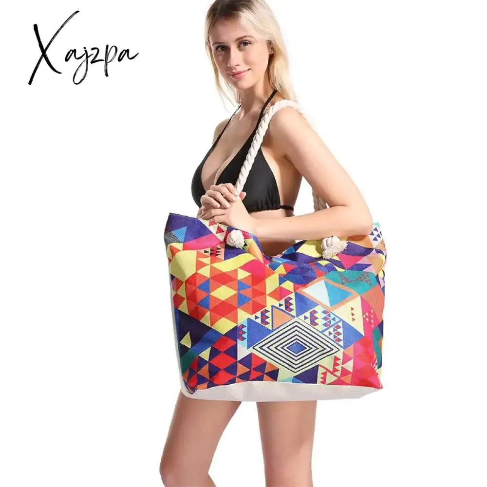 Xajzpa - Summer Bag Bohemian Multifunctional Waterproof Beach Bag Swimsuit Storage Wash Bag Portable Women's Summer Bag Bolsas